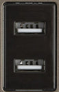 MODULO TOMA USB DOBLE (CAFE)