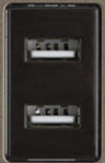 Módulo Toma USB Doble Café Embutido Cargador Pared