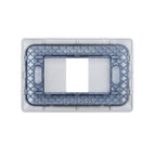 Placa Simple Embutida con Soporte Café Tapa Pared