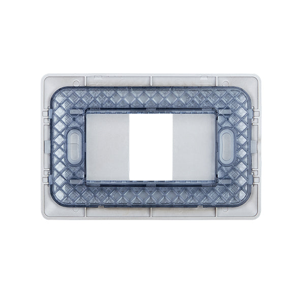 Placa Simple Embutida con Soporte Café Tapa Pared