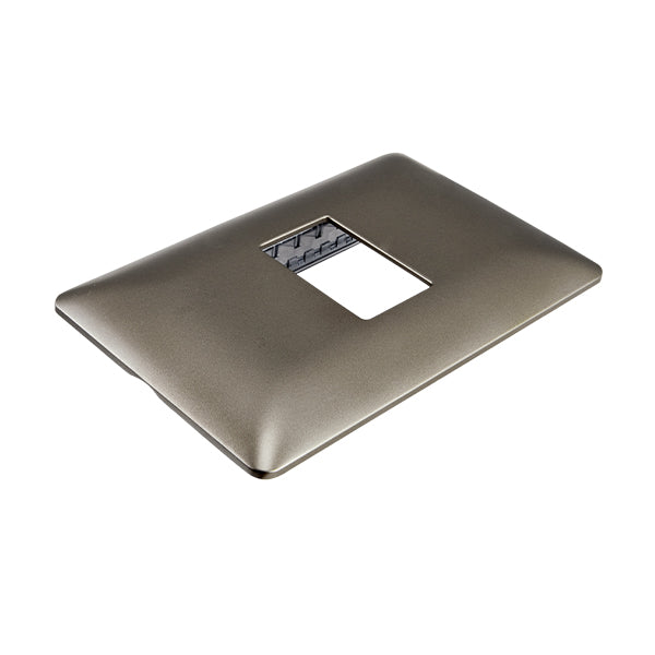 Placa Simple Embutida con Soporte Café Tapa Pared