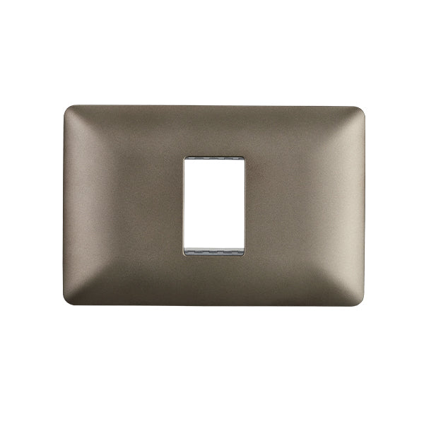Placa Simple Embutida con Soporte Café Tapa Pared