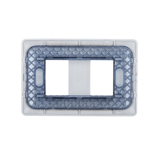 Placa Doble Embutida con Soporte Café Tapa Pared