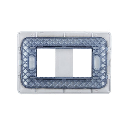 PLACA DOBLE EMBUTIDO C/SOPORTE (CAFÉ)