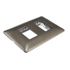 Placa Doble Embutida con Soporte Café Tapa Pared
