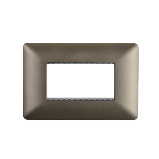 PLACA TRIPLE EMBUTIDO C/SOPORTE (CAFÉ)
