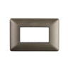 Placa Triple Embutida con Soporte Café Tapa Pared