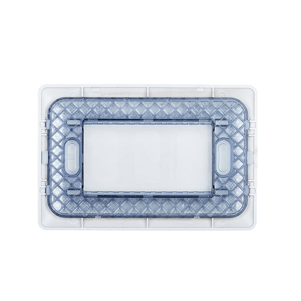Placa Ciega Embutida con Soporte Café Tapa Pared