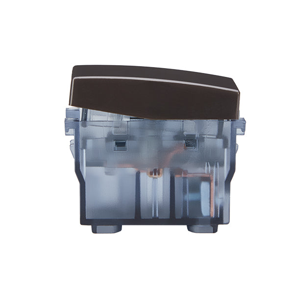Módulo Interruptor Simple 10A 250V Café Embutido Armable
