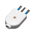 Enchufe Macho Volante 10A 250V Blanco Repuesto Cable