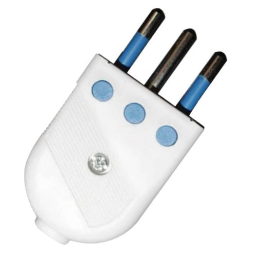 ENCHUFE MACHO CONVERTIBLE 10A 250V BLANCO