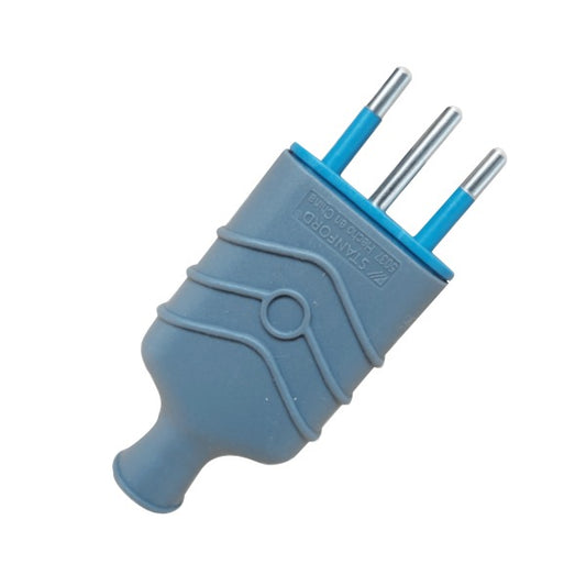 ENCHUFE VOLANTE PESADO MACHO 16A 250V NEGRO