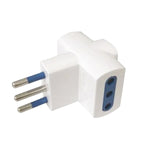 Enchufe Adaptador Triple Blanco 10A Multiplicador Toma