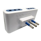 Enchufe Adaptador Cuádruple Blanco 10A Multiplicador
