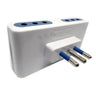 Enchufe Adaptador Cuádruple Blanco 10A Multiplicador