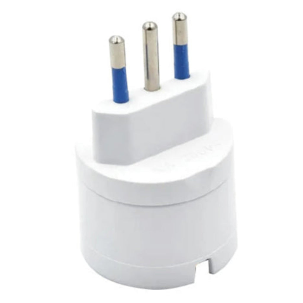 Enchufe Adaptador Schuko a Chileno Blanco 10A 250V