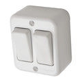 Interruptor Doble Sobrepuesto 9/15 10A Blanco Muro