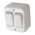 Interruptor Doble Sobrepuesto 9/15 10A Blanco Muro