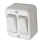 INTERRUPTOR DOBLE SOBREPUESTO (9/15) 10A 250V (BLANCO)