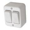 Interruptor Doble Sobrepuesto 9/15 10A Blanco Muro