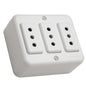 ENCHUFE TRIPLE SOBREPUESTO 10A 250V (BLANCO)