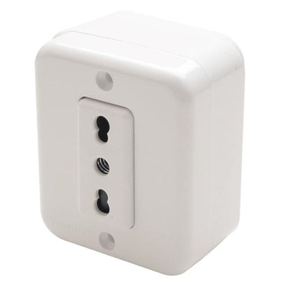 ENCHUFE SIMPLE SOBREPUESTO 10/16A 250V (BLANCO)