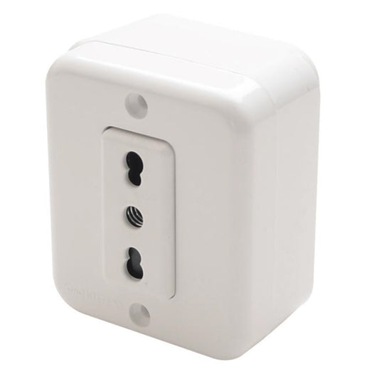 ENCHUFE SIMPLE SOBREPUESTO 10/16A 250V (BLANCO)