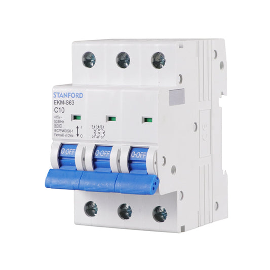 INTERRUPTOR AUTOMATICO 6KA, C, 3X10A