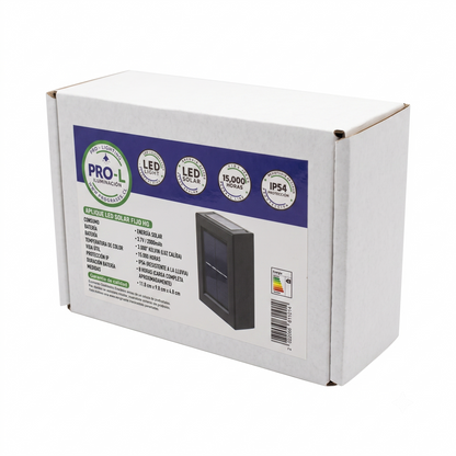 Aplique Solar LED Fijo Doble Haz de luz Arriba y Abajo Exterior