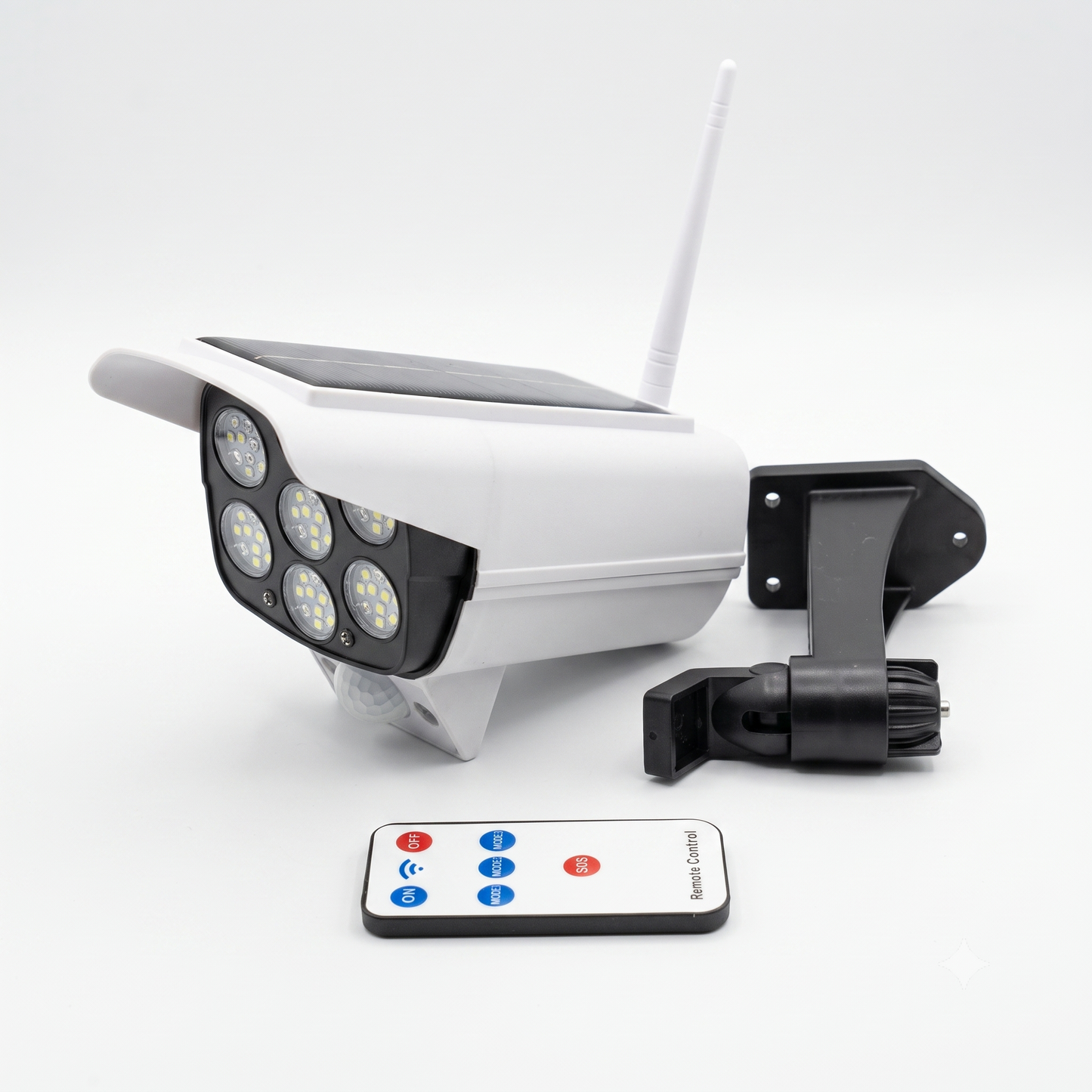 Luz Solar LED Diseño Cámara Disuasiva Sensor Movimiento