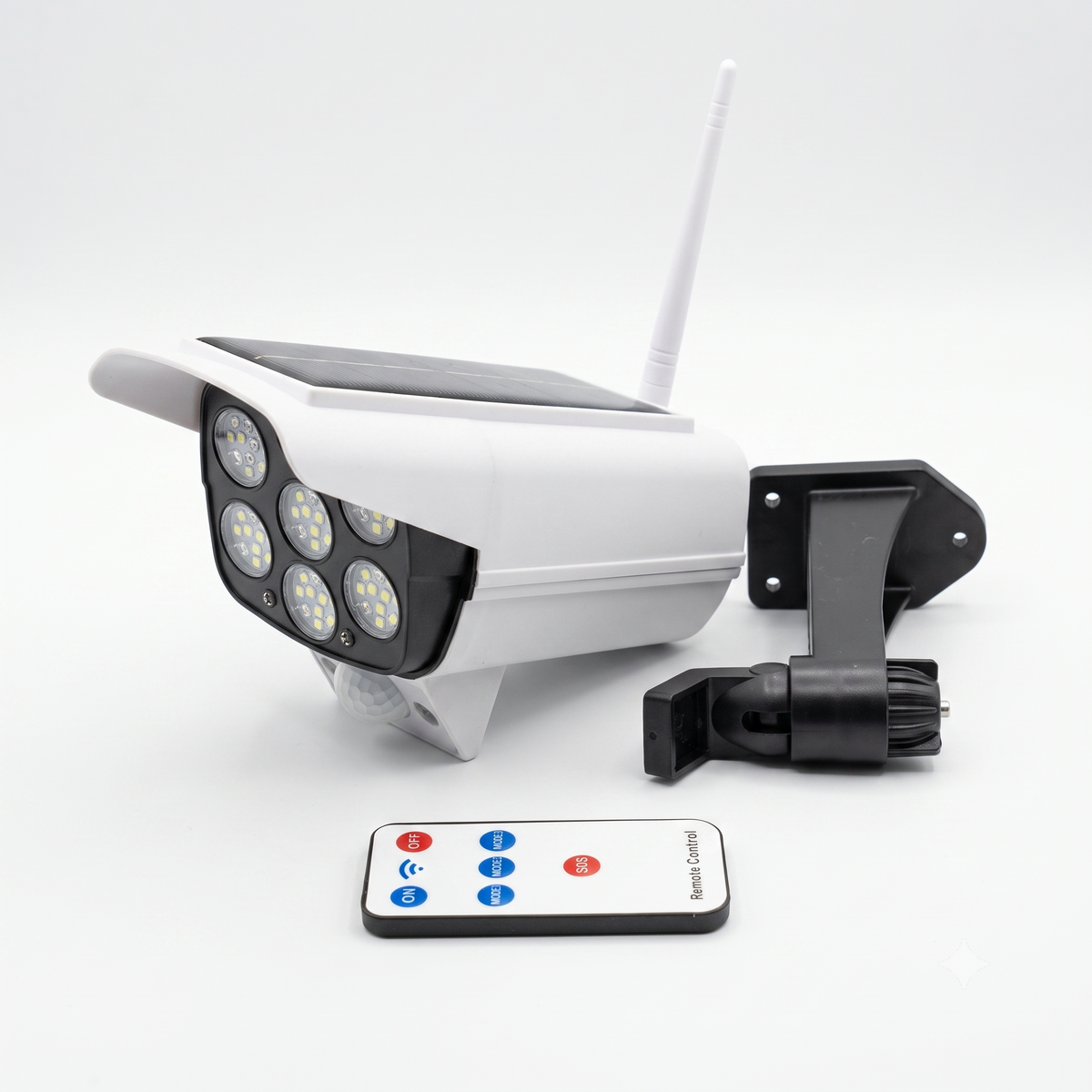 Luz Solar LED Diseño Cámara Disuasiva Sensor Movimiento