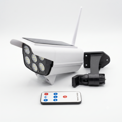 Luz Solar LED Diseño Cámara Disuasiva Sensor Movimiento