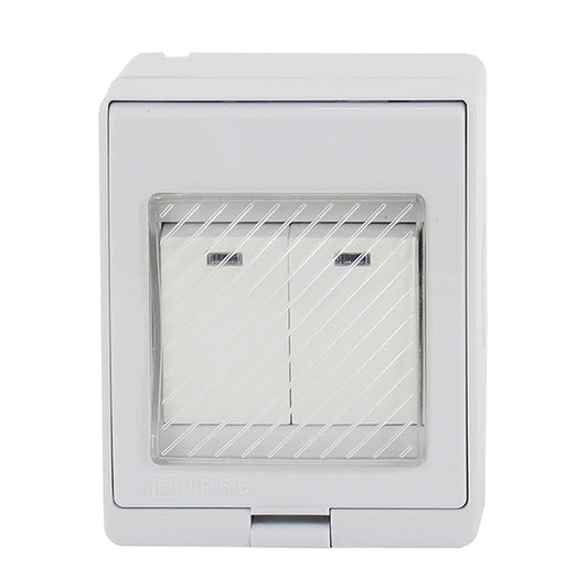 HYDROBOX CON INTERRUPTOR DOBLE SOBREPUESTO 9/15 (BLANCO)
