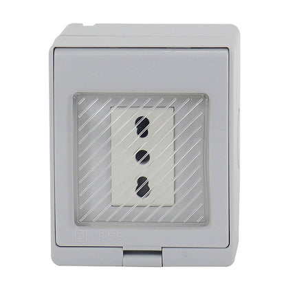 HYDROBOX CON ENCHUFE SIMPLE SOBREPUESTO 10/16A (BLANCO)