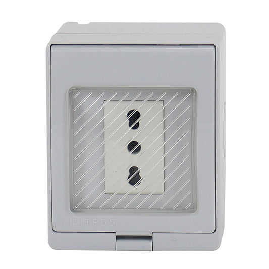 HYDROBOX CON ENCHUFE SIMPLE SOBREPUESTO 10/16A (BLANCO)
