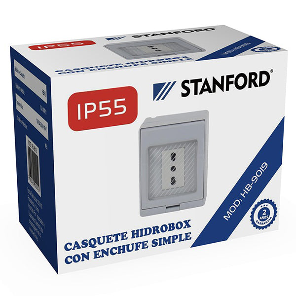 Hydrobox Enchufe Simple Sobrepuesto 10/16A Blanco Exterior