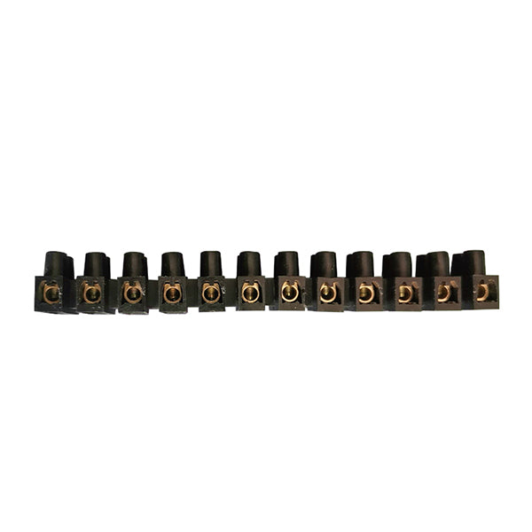 Regleta de Conexión 6mm 12 Polos Negra Empalme Cable
