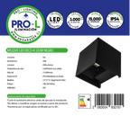 Aplique LED Integrado Cubo Diagonal Decorativo Bidireccional