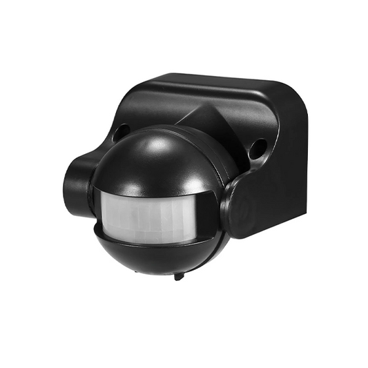 SENSOR DE MOVIMIENTO INFRAROJO 180° 6M NEGRO
