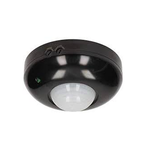 SENSOR DE MOVIMIENTO INFRAROJO 360° 6M NEGRO