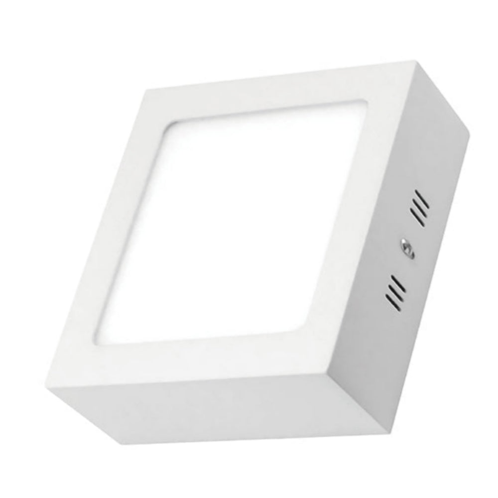 Panel LED Cuadrado Sobrepuesto 12W Luz Cálida 3000K Plafón