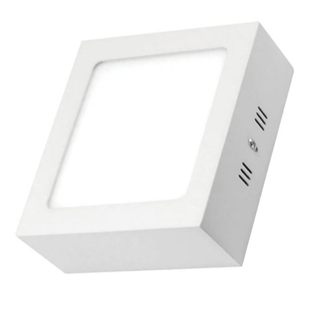 Panel LED Cuadrado Sobrepuesto 12W Luz Fría 6500K Plafón