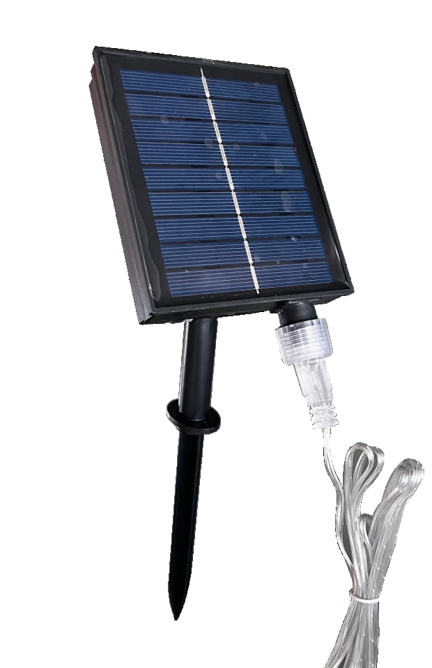 Tira Led Solar 10mts RGB IP65 con Estaca Panel