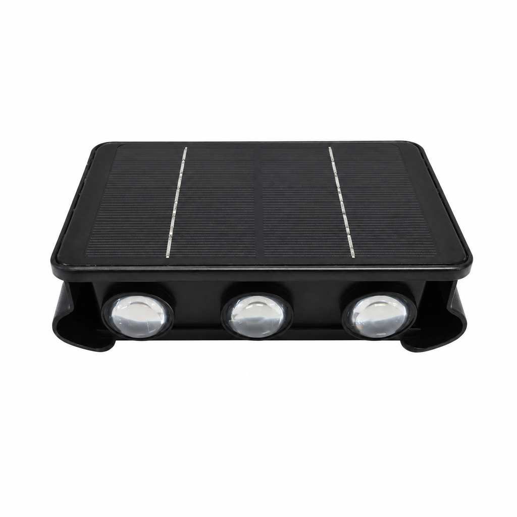 Aplique LED Solar Bidireccional Doble Haz Muro Exterior Impermeable