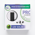 Foco Solar LED Redondo Muro Exterior Sensor Impermeable