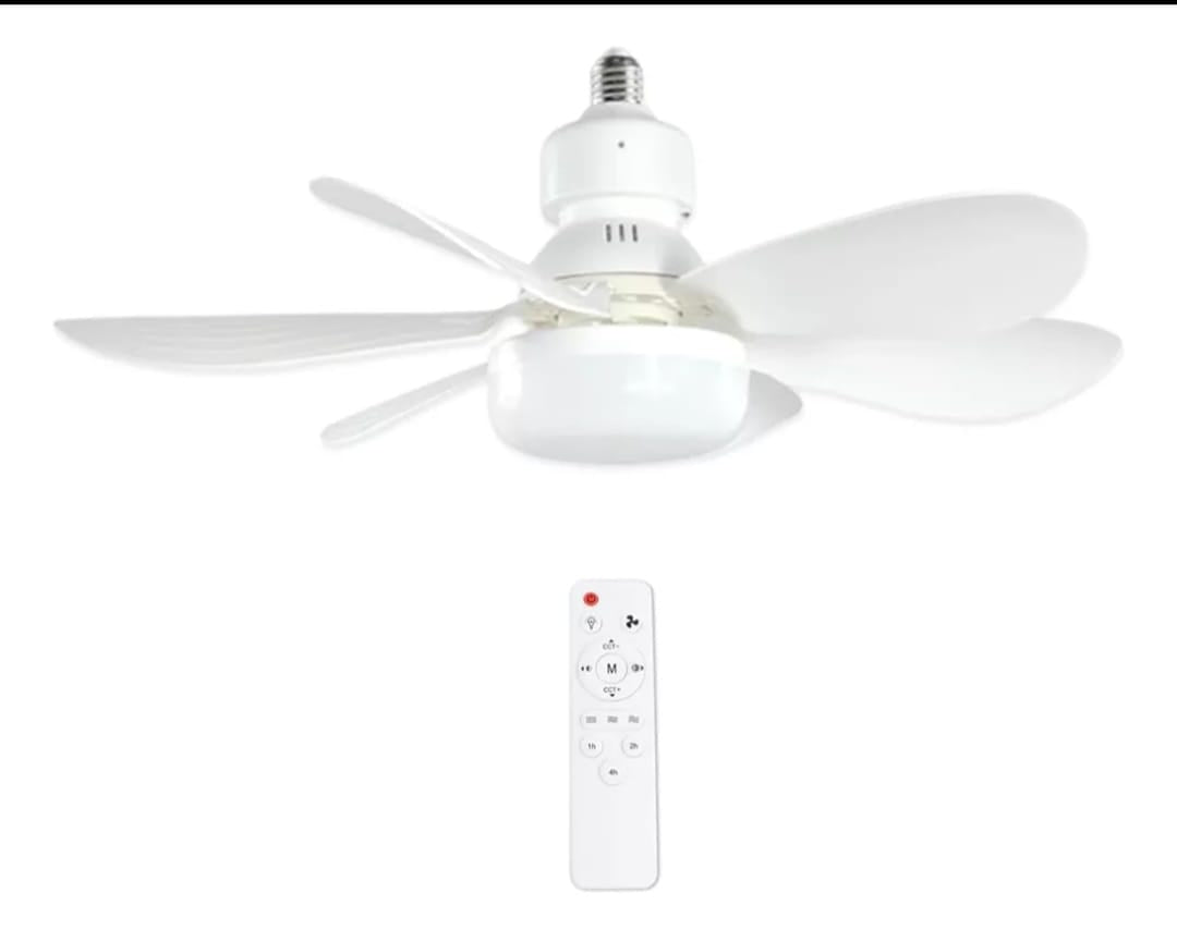 Ampolleta LED con Ventilador E27 Control Remoto Techo