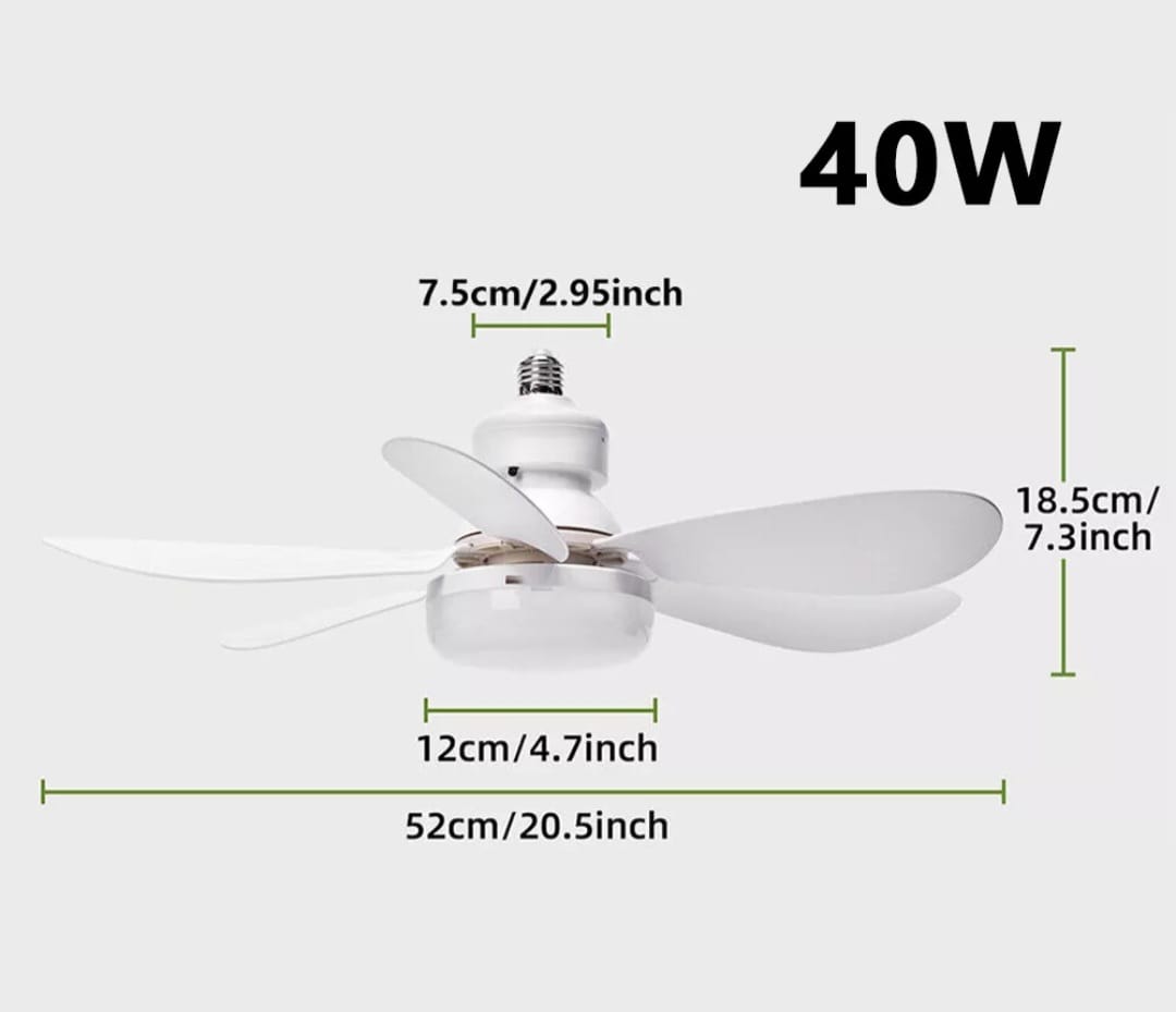Ampolleta LED con Ventilador E27 Control Remoto Techo