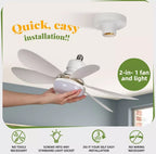 Ampolleta LED con Ventilador E27 Control Remoto Techo