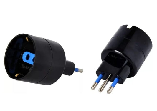 ENCHUFE ADAPTADOR SCHUKO NEGRO