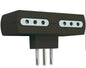 ENCHUFE ADAPTADOR CUADRUPLE NEGRO